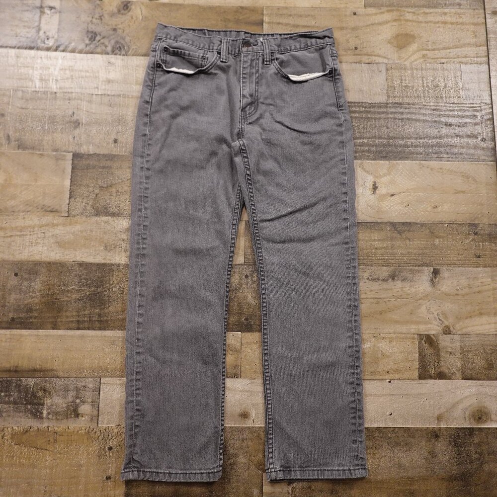 Levi's Jeans 514 Straight Fit Men's 32x30 Gray Washā Denim Red Tab